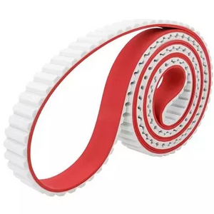 Correa de sincronizaci&oacute;n de PU recubierta de goma roja 