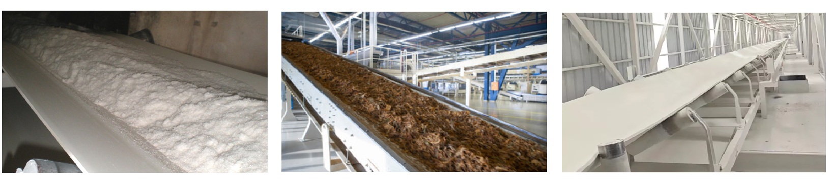 Aplicaci&oacute;n de cinta transportadora blanca